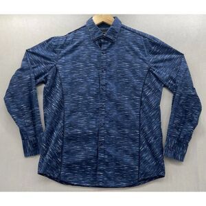 INC International‎ Concepts Button Shirt Mens XL Blue Geometric Casual Dress